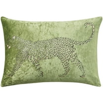 Mina Victory Sofia Metallic Leopard Lime Throw Pillows