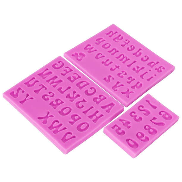 Molde de silicona alfanumérico, molde de número de letra, molde de pastel, molde de Chocolate DIY, mMolde de número de letra, molde de letras para molde de pastel rosa Chocolate para amigos para tiend LHCER None