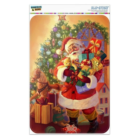 Christmas Holiday Santa Delivering Toys Home Business Office Sign