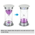 thumbnail image 4 of Uxcell 15 Minute Sand Timer, Sandy Clock, Count Down Sand Glass, Purple Sands, 4 of 5