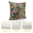 thumbnail image 4 of SHANXI Vintage Floral Throw Pillow Covers Flower Blue Birds Beige Outdoor Farmhouse Summer Fall Decorations Decorative Throw Pillows Cases for Home Living Room Couch Decor 20x20in, 4 of 5