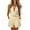 Yellow, variant on Miluxas Women's Striped Sleeveless Rompers Collared V Neck High Waisted Loose Short Jumpsuits Business Casual Y2K Overalls with Belt & Pockets Yellow