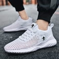 thumbnail image 5 of Men's Breathable Mesh Casual Sneakers, Summer Fashion Hollow-Out Mesh Design, Lightweight Lace-Up Closure, Comfortable Casual Wear Fabric Upper, Stylish Sneakers with Breathable Design, 5 of 9