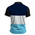 thumbnail image 4 of Trendy Mens Polo Shirt Short Sleeve Half Zipper Color Block Polo Contrast Color Slim Fit Casual Shirts, 4 of 4