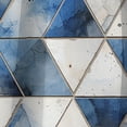 thumbnail image 4 of Designart "Rustic Symphony Of Cobalt Triangles I" Geometric Blackout Curtain Single Panel, 4 of 4