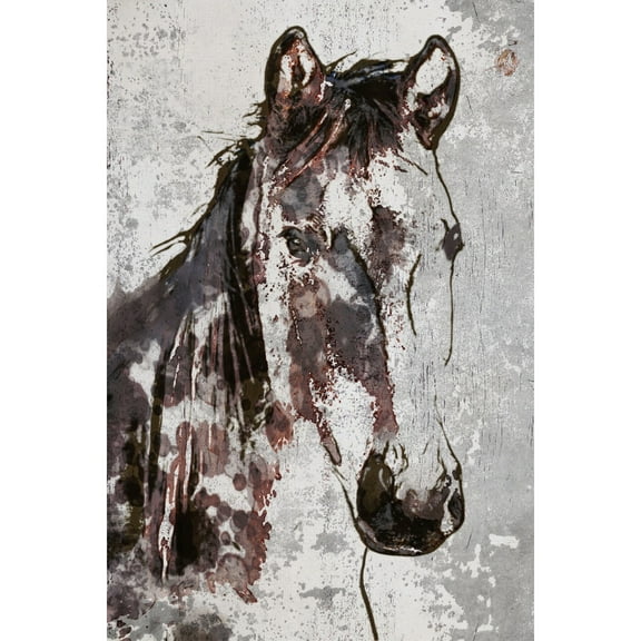 Marmont Hill "Frederik Horse" by Irena Orlov Painting Print on Wrapped Canvas