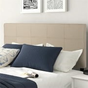 Canddidliike Linen Upholstered Metal Headboard for Queen Size&Full Size Bed, Beige