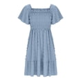 thumbnail image 6 of Toddler Dresses Toddler Dress Girls Ruffle Tulle Dresses Cute Summer Party Princess Sundress,Blue, 6 of 6