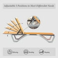 thumbnail image 4 of Domi Outdoor Living Chaise Lounge Chair Aluminum Adjustable Pool Lounge Chair，With All-Weather Textilene & Side Table for Deck, Lawn, Backyard （1 Orange Chair w/1 Table）, 4 of 7