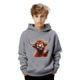 thumbnail image 6 of MAIHAN Boys Hoodies Girls Highland Cow Christmas Hoodies Sherpa Lined Cute Long Sleeve Pullover Xmas Western Sweatshirt Tops(Grey,7-8 Years), 6 of 6