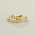 thumbnail image 4 of Anygolds 14K Real Solid Gold Diamond-Cut Hinged Hoop Earrings Piercings, 4 of 8