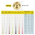 thumbnail image 2 of Uxcell Fly Tying Tungsten Beads, 70 Pcs 6.4mm / 0.25 Inch Tungsten Slotted Beads Tungsten Round Ball Beads for Fly Tying Jig Hooks Fishing Materials, Gold Tone, 2 of 7