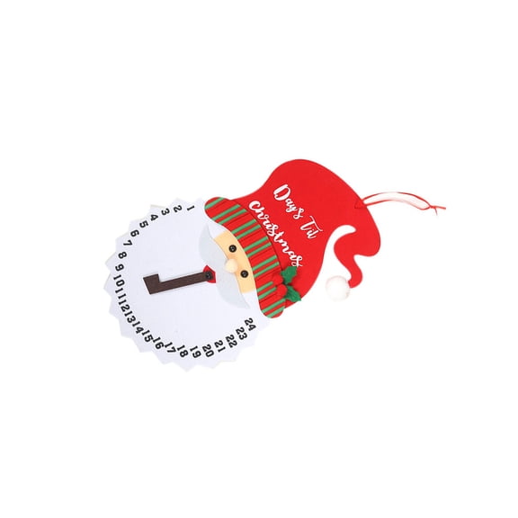 Yuarrent Calendario de Adviento, colgante de Navidad, reloj DIY, dibujos animados, dulces, aperitivos, almacenamiento, decoración, cuenta Kits de decoración para fiestas Papá Noel