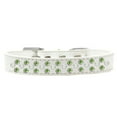thumbnail image 5 of Dog, Puppy  Pet Fashion Collar, "Pearl and Lime Green Crystal Rimsets Sprinkles", 5 of 7
