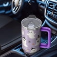 thumbnail image 5 of Halloween Tumbler 40 oz with Handle and Straw Spooky Pumpkin Skeleton Ghost Tumbler Halloween Party Gifts Insulated Bottle, 5 of 5