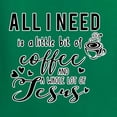 thumbnail image 6 of Wild Bobby All I Need is a Little Bit of Coffee & a Whole Lot of Jesus Inspirational/Christian Men Graphic Tee, Kelly, X-Large, 6 of 6