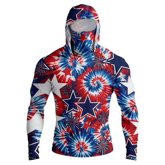 Mens Sun Shirt Upf 50 Quick Dry Long Sleeve Hoodies Outdoor Hiking Swimming Fishing