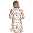 thumbnail image 2 of Bixox Outdoor Living Print Women's Sleeveless A-Line Dress with Pockets, Casual Knee-Length Tank Dress for Summer-Large, 2 of 7