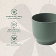 thumbnail image 3 of Bloem Enzo 6" Plastic Round Decorative Planter, Basil, 4-Pack, 3 of 8