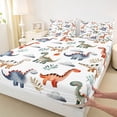 thumbnail image 3 of Castle Fairy Cartoon Dinosaur Queen Sheet Sets for Preppy Children,Animal Dino Bed Set, 3 of 7