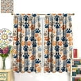 thumbnail image 3 of Dog Paw Print Curtains Colorful Cartoon Bohemia Dog Paw Print Rod Pocket Blackout Window Treatment for Kids Girls Bedroom Children''s Room Kitchen Home Decor Art Printed Window Drapes 52x84in, 3 of 6