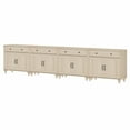 thumbnail image 5 of Light Beige Buffet Cabinet with with Storage Cabinets, Modern Farmhouse Kitchen Storage Cabinets 8 Doors and 4 Drawers, 134 inch, 5 of 6