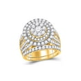 thumbnail image 1 of FB Jewels 14kt Yellow Gold Womens Round Diamond Bridal Wedding Engagement Ring Band Set 3.00 Cttw, 1 of 1