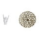 thumbnail image 1 of Estatua del gesto de la roca,Figuras de estatuas de dedos con gestos de música rock,Escultura colgante de pared,Decoración de pared metálica para sala de estar,dormitorio y exteriores,Disco, 1 of 8