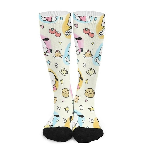 Pochacco Stocking Long Socks Breathable Knee High Thigh Stockings High Socks Sport Socks for Mens Womens