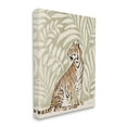 thumbnail image 3 of Stupell Industries Gallant Tiger Sitting Botanical Pattern Background Ink Watercolor Gallery-Wrapped Canvas Print Wall Art, 16x20, by Janelle Penner, 3 of 5