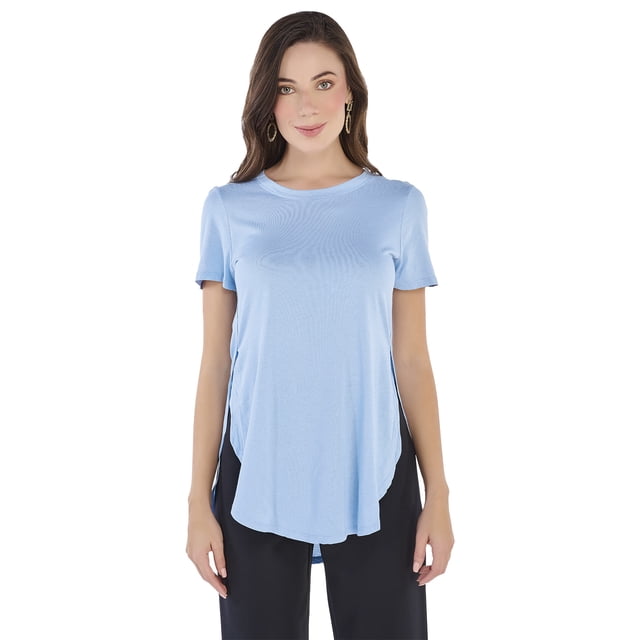 Playera Azul Cielo con Desnivel Devendi Denim Co. 215-85