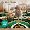 thumbnail image 4 of ODIKA Snake Traditional Reptile Icons Leaves Interlocking Ornaments for Great Room, Indoor Open Concept, Large Living Low Profile Flatwoven, 4 of 7