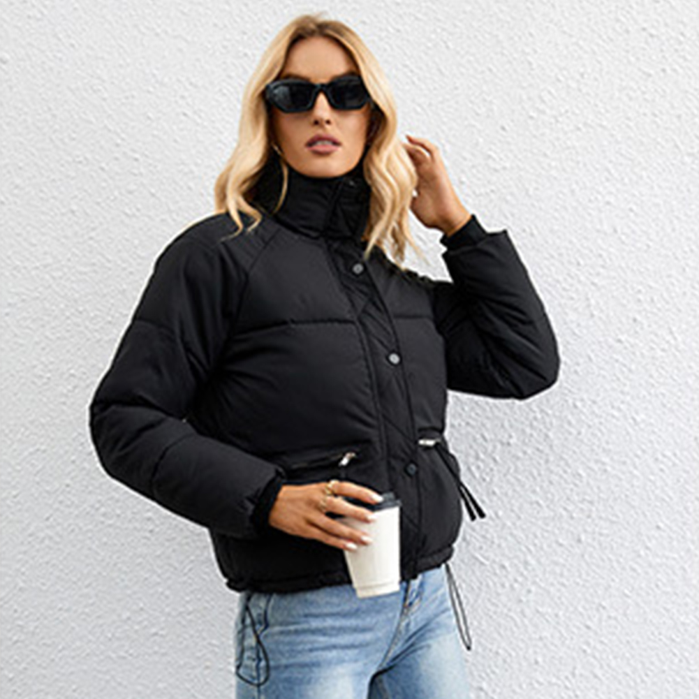 IDOPIP Women's Cropped Puffer Jacket, Lightweight Zip photo 7