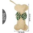 thumbnail image 7 of Dog Bone Christmas Stockings 16 Inch Large Line Pet Christmas Stockings with Bowknot Burlap Fireplace Hanging Stockings Gift Bags for Christmas Decorations, 7 of 7
