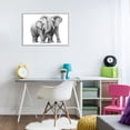 thumbnail image 3 of Stupell Industries Hugging Elephant Pair Animals & Insects Painting White Framed Art Print Wall Art, 30 x 20, 3 of 10