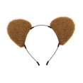 thumbnail image 4 of Diadema con orejas de oso para cosplay, divertida diadema para el pelo para fiestas de máscaras, cumpleaños y actuaciones Marrón, 4 of 10