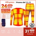 thumbnail image 2 of Chaqueta térmica con control por aplicación para hombres y mujeres, ropa interior térmica, traje de esquí, ropa con calefacción eléctrica USB, camisa de pesca de invierno, 24 áreas, 2 of 4