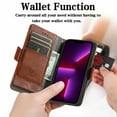 thumbnail image 3 of Compatible with Moto G 5G(2025) Wallet Case, Vintage PU Leather Classic Magnetic Clasp Flip Kickstand Folio Case with Card Holders RFID Blocking [Shockproof TPU Inner Shell] Phone Cover,Darkbrown, 3 of 10