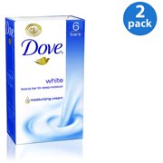 Dove White 1/4 Moisturizing Lotion Beauty Bar 6 ct (Pack of 2)