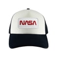 thumbnail image 1 of Gravity Threads Nasa Patch Adjustable Trucker Hat - White Patch - Black/White, 1 of 2