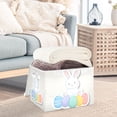 thumbnail image 5 of Foldable Fabric Storage Bin With Handle Collapsible Basket Box Storage With Lid Organizer Sticker Design Of An Easter Bunny, 5 of 7