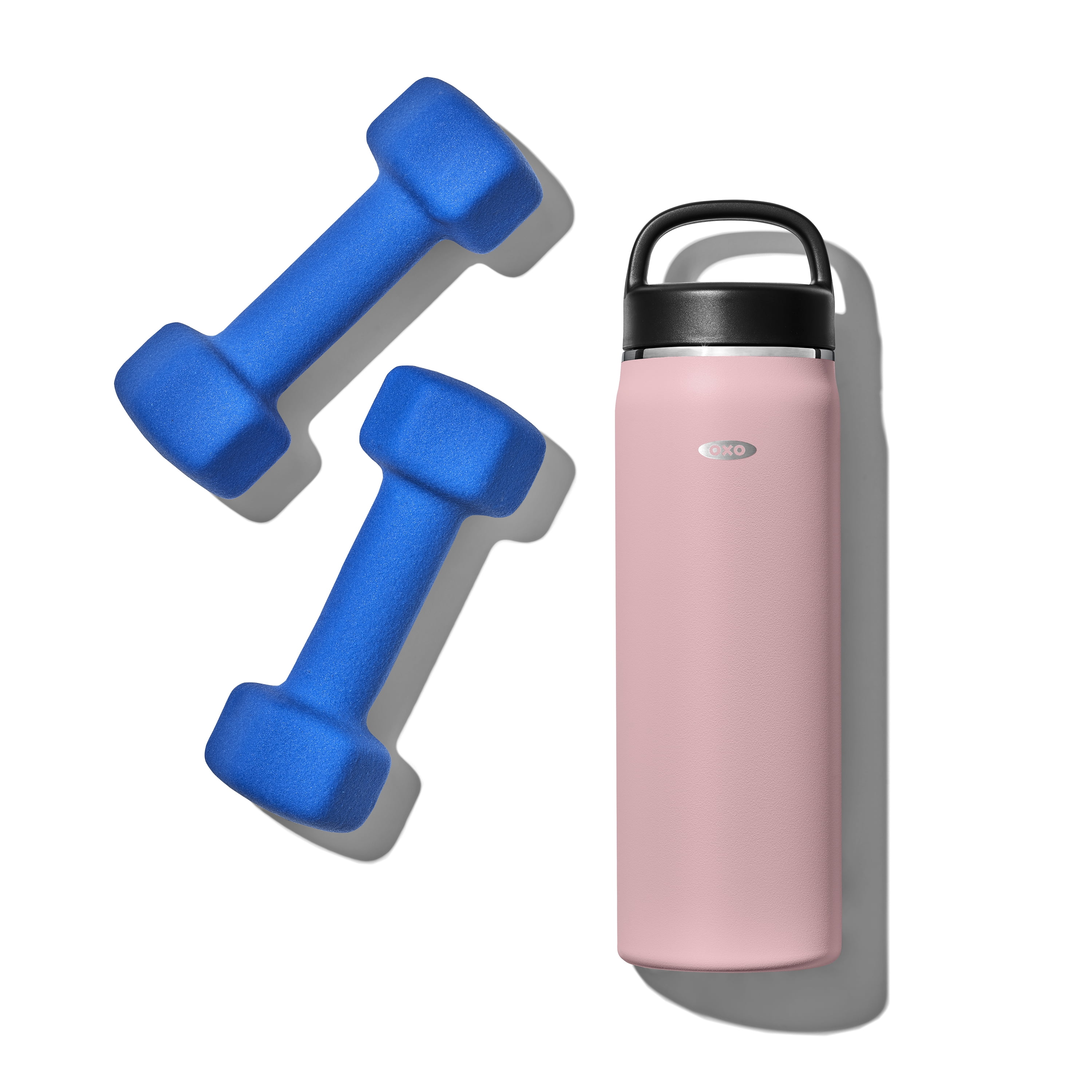 OXO Strive 40 oz. Insulated Water Bottle with Handled Lid - Rose Quartz