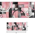 thumbnail image 5 of Pink and Grey Abstract Geometric Circle Canvas Wall Art Pink Pictures Framed Artwork for Living Room Bedroom Wall Decoration (Pink), 5 of 6
