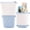 Blue, variant on Telescopic Pencil Bag Pen Holder Stationery Case, PU Corduroy Stand-up Retractable Transformer Bag Colorful Organizer, Great for Christmas Holiday
