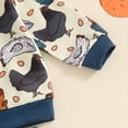 thumbnail image 3 of Toddler Baby Boy Farm Outfits Chicken Print Long Sleeve Sweatshirt Pullover Tops+ Pants Set Cute Fall Country Clothes, 3 of 7