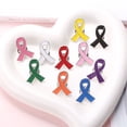 thumbnail image 2 of 10pcs Cancers Awareness Lapel Pins Ribbon Pins Hope Ribbon Lapel Pins For Charity Recognition,public, 2 of 5