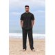 thumbnail image 2 of Conjunto de camisas Henley y pantalones de playa casuales de algodón de 2 piezas para hombre, 2 of 8