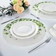 thumbnail image 4 of GZHJMY St Patrick's Day Clover Round Placemasts Set of 4, Non-Slip Heat Resistant Place Mats Washable Kitchen Dining Table Mats, 15.4", 4 of 5