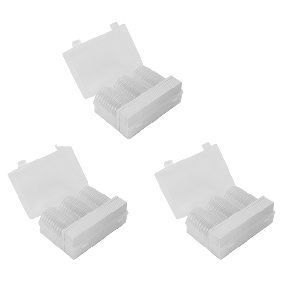 46 mm Coin Capsules Holder and Protect Gasket Coin Holder Case Box for Coin Collection Supplies (8 Sizes, 90 Pieces)