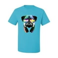 thumbnail image 2 of Wild Bobby, Colorful Pug DJ, Pop Culture, Men Graphic Tee, Light Turquoise, 3X-Large, 2 of 4